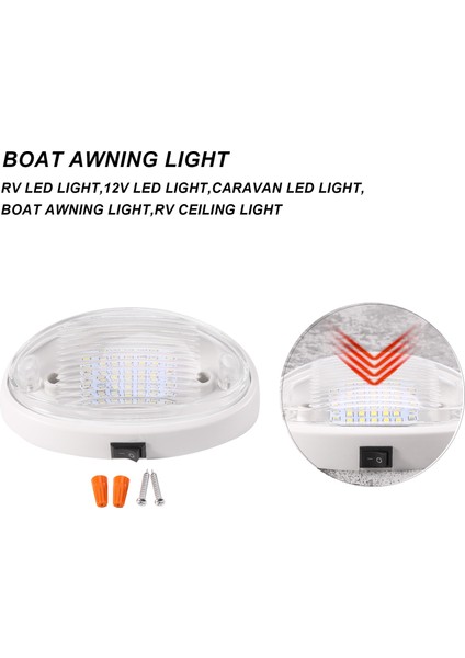 Anahtarlı 12V LED Işık Karavan Karavan Tekne Tente Ek Tünel Önyükleme Beyaz (Yurt Dışından) indirimleri