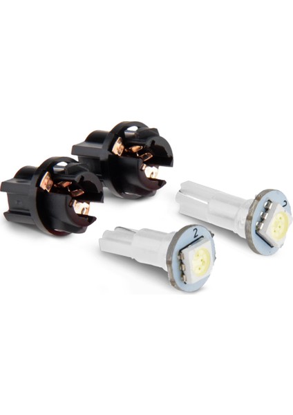 Araba Oto PC74 T5 LED Bükümlü Soket Gösterge Paneli Küme Fişi Çizgi Işık Karışımı Ampul Yeşil Kırmızı Mavi Beyaz Sarı (Yurt Dışından)