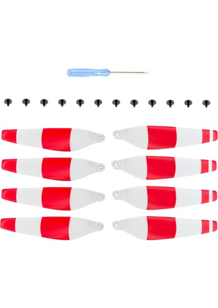 8 Adet Pervaneler Prop Bıçağı Mini Airswrew Parçaları Beyaz (Yurt Dışından)