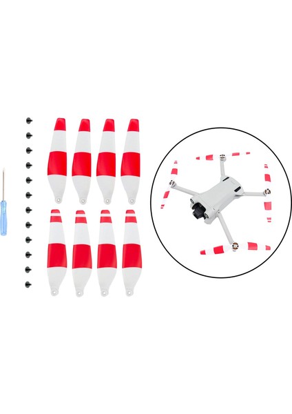 8 Adet Pervaneler Prop Bıçağı Mini Airswrew Parçaları Beyaz (Yurt Dışından) fırsatları