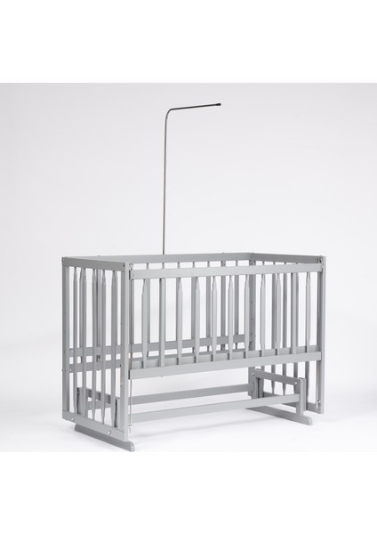 Süper Natural ahşap Beşik 4 Kademeli Gri Anne Yanı Sallanır Bebek Beşiği 60X120 -Uyku Seti+Yatak G6 indirimleri