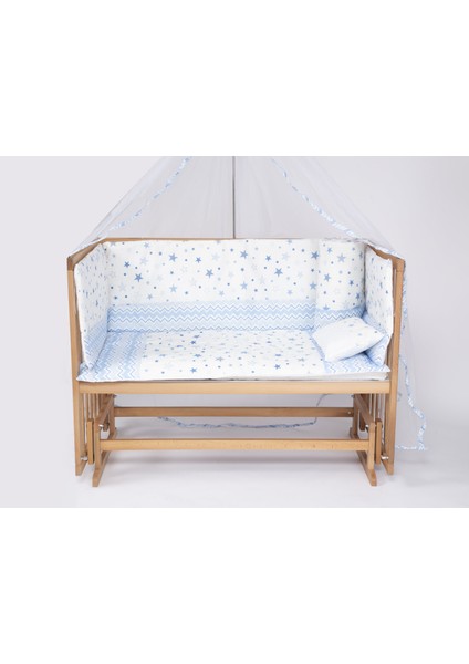 Süper Ahşap Doğal Beşik 4 Kademeli Anne Yanı Sallanır Bebek Beşiği 60X120 -Uyku Seti+Yatak D11 fiyatları