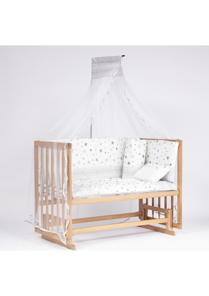 Vernikli 60x120 4 Kademeli Anne Yanı Sallanır Bebek Beşiği 60X120 -Uyku Seti+Yatak D9 modelleri