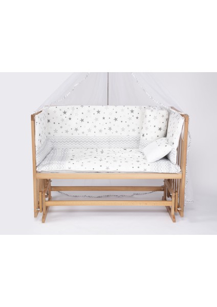 Vernikli 60x120 4 Kademeli Anne Yanı Sallanır Bebek Beşiği 60X120 -Uyku Seti+Yatak D9 fırsatları