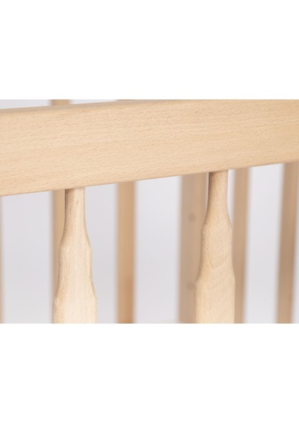 Süper Full Natural Ahşap Beşik 4 Kademeli Anne Yanı Sallanır Bebek Beşiği 60X120 - Boş Beşik indirimleri