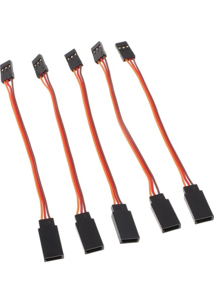 3X5PARÇA Erkekten Kadın Servo Uzatma Kablosu 3 Pin Jr Konektörü 100MM 3 Parça (Yurt Dışından)