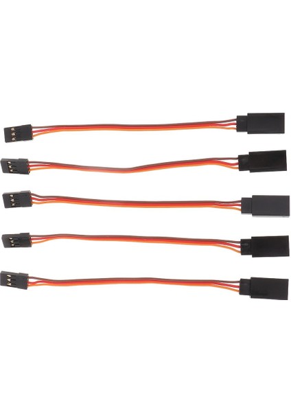 3X5PARÇA Erkekten Kadın Servo Uzatma Kablosu 3 Pin Jr Konektörü 100MM 3 Parça (Yurt Dışından)