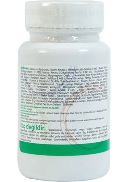 Multivitamin Içeren Takviye Edici Gıda