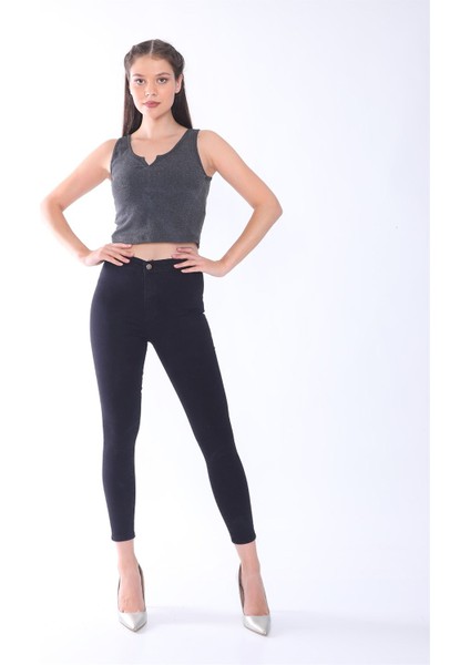 Kadın Kot Pantolon 650002 S Siyah