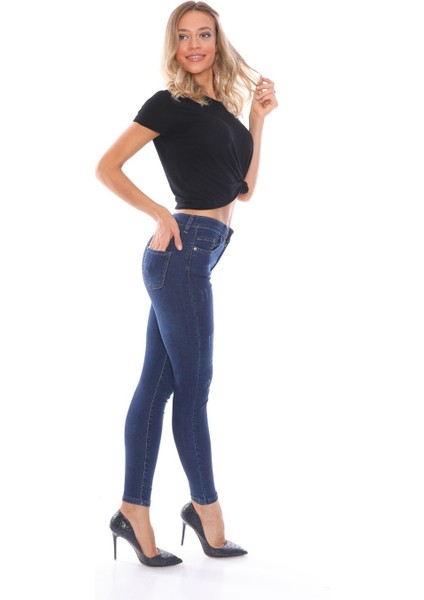 Kadın Kot PANTOLON9332 Xl Mavi