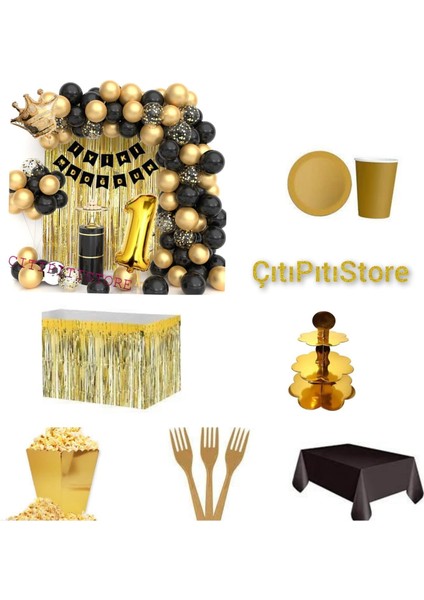 Kral Taçlı 1 Yaş Doğum Günü Seti 8 Kişilik Iyi Ki Doğdun -2-En Yeni Haliyle