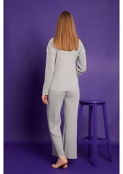 Mevsimlik Uzun Kollu Pamuklu Kadın Pijama Takımı modelleri