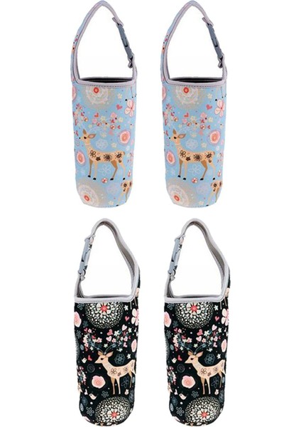 4pcs Tumbler Taşıyıcı Tutucu Kamp Yeşil ve Mavi Kamp Yürüyüşü Için Yeniden Kullanılabilir Kupa Tutucu (Yurt Dışından)