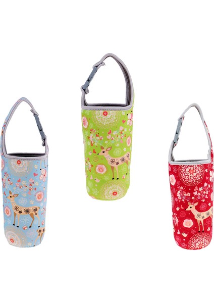 3pcs Neopren Tumbler Taşıyıcı Tutucu Kahve Kupa Çanta Içecek Kamar Yeşil ve Mavi (Yurt Dışından)