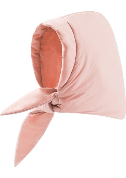 2x Moda Kapitone Başörtüsü Fular Sıcak Rüzgar Geçirmez Şapka Kulağı Koruma Pembe Bej (Yurt Dışından) indirimleri