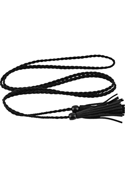 2pcs Püskül Bel Kemeri Kemeri - Siyah / Kırmızı (Yurt Dışından)