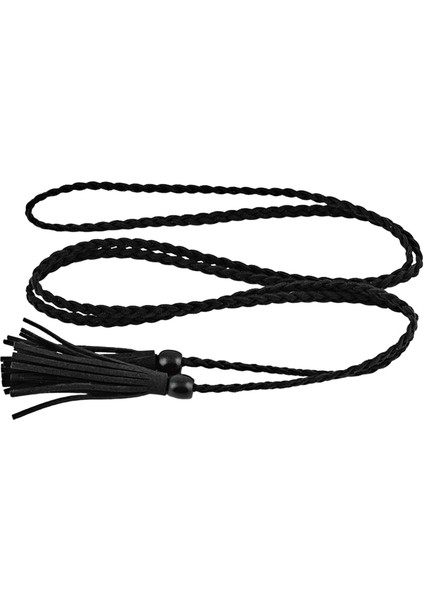 2pcs Püskül Bel Kemeri Kemeri - Siyah / Kırmızı (Yurt Dışından)