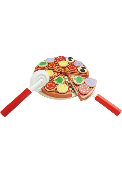Simumaltion Ahşap Yapışkan Pizza Taklit Oyun Oyuncak (Yurt Dışından)