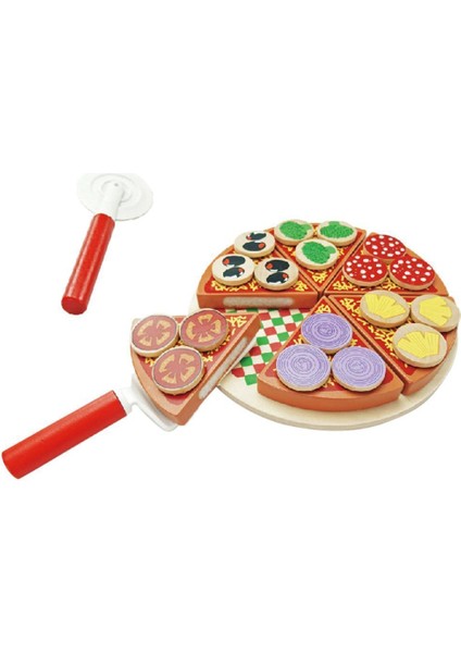 Simumaltion Ahşap Yapışkan Pizza Taklit Oyun Oyuncak (Yurt Dışından)
