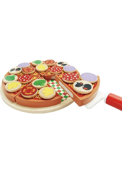 Simumaltion Ahşap Yapışkan Pizza Taklit Oyun Oyuncak (Yurt Dışından)