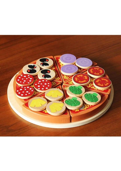 Simumaltion Ahşap Yapışkan Pizza Taklit Oyun Oyuncak (Yurt Dışından)