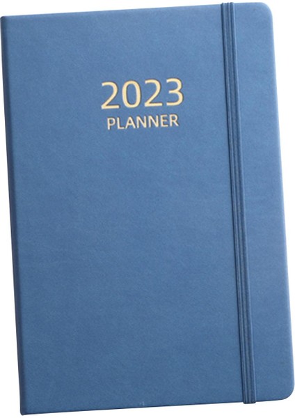 Taşınabilir A5 Defter Planlayıcı 2023 Ingilizce Gündem Planlayıcı Dergiler Not Defteri Mavi (Yurt Dışından)