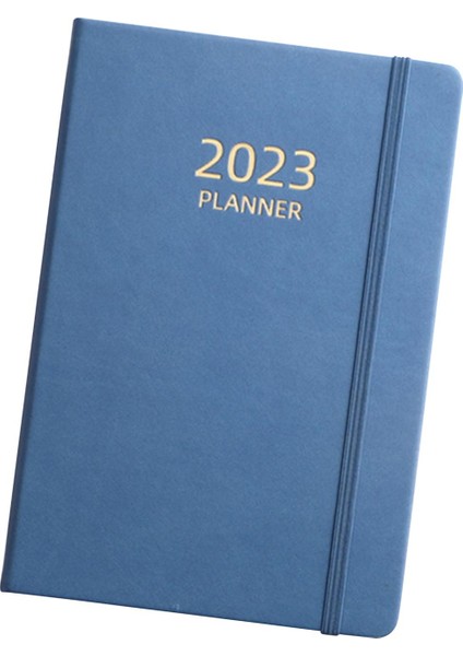 Taşınabilir A5 Defter Planlayıcı 2023 Ingilizce Gündem Planlayıcı Dergiler Not Defteri Mavi (Yurt Dışından)