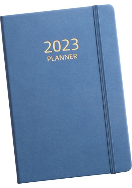 Taşınabilir A5 Defter Planlayıcı 2023 Ingilizce Gündem Planlayıcı Dergiler Not Defteri Mavi (Yurt Dışından)