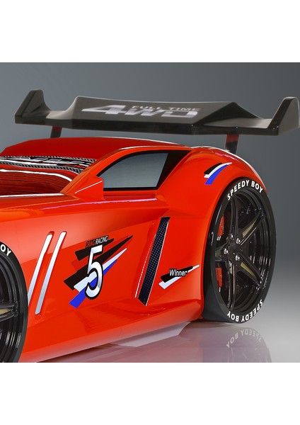 Jaguar Standart Rüzgarlıklı Arabalı Yatak, Kırmızı + 1 Adet Comfort Yatak fırsatları