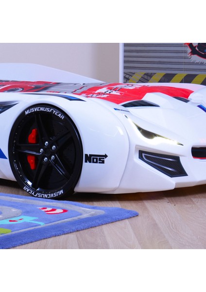 Mercedes Standart Bazalı Arabalı Yatak, Beyaz + 1 Adet Comfort Yatak modelleri