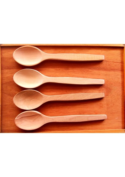 Gürgen Ağacından Kaşık 4 Parça 27CM Mutfak Yemek Gereçleri Kaşık modelleri