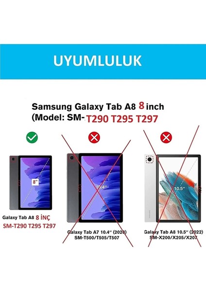 Samsung Galaxy Tab A8 SM-T290-T295 Popitli Standlı Renkli Kılıf Gökkuşağı