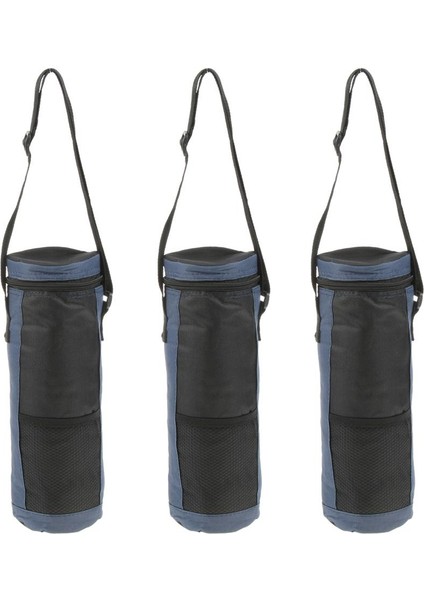3x Yalıtımlı Şişe Içecek Taşıyıcı Tote Çanta W/fermuarlar Seyahat Piknik 3 Parçası (Yurt Dışından)