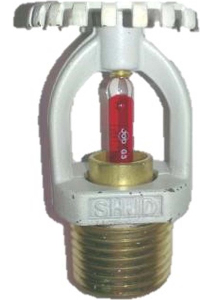 Ul Dik Up Tip Yangın Sprinkler Beyaz 68 C Kırmızı 1/2 Sr