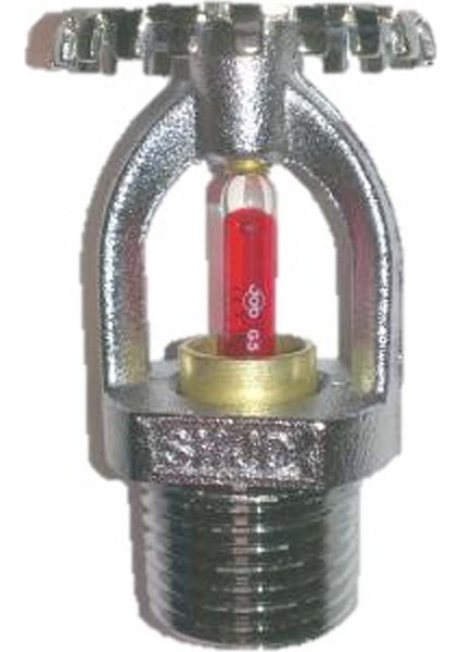 Ul Dik Up Tip Yangın Sprinkler Krom 68 C Kırmızı 1/2 Sr