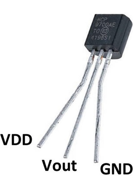 Microchip MCP9700-E/TO Analog Sıcaklık Isı Sensörü LM35 Muadili
