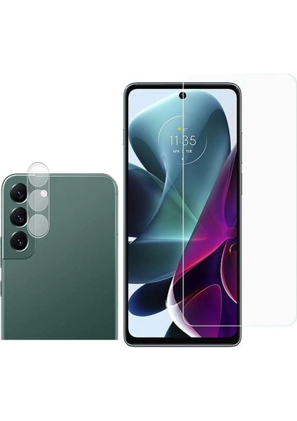Samsung Galaxy S23 Plus Kamera Lens Koruyucu Şeffaf + Ekran Koruyucu Nano