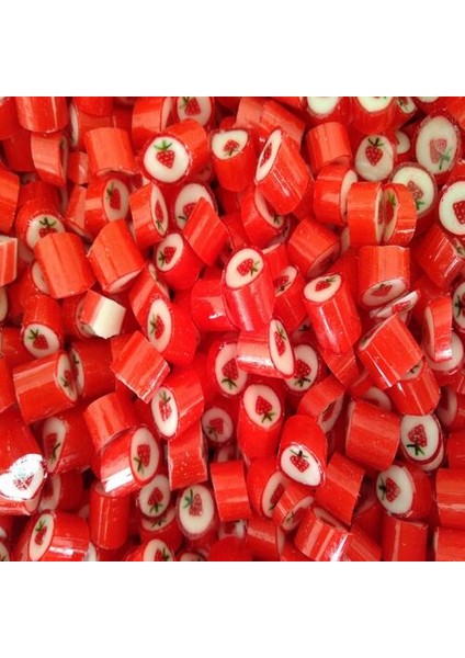 Çilek Desenli Lolly Şeker 1000 gr