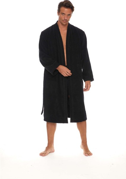 %100 Organik Pamuk Kimono Ekstra Yumuşak Erkek Bornoz