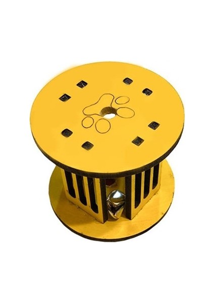 Mini Silindir Eğlenceli Renkli Sağlam Küçük Pati Izi Şekilli Kedi Oyuncağı