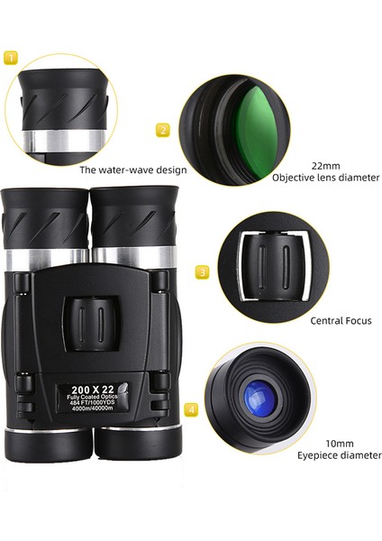 Yüklmiş 200X22 Güçlü Iculr Ni-Lip Rvl Viw Mini Pock Lkopu K4 Fmc Opic Cmping (Yurt Dışından)