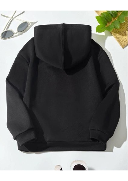 Siyah Blackpink Içecek Baskılı Hoodie