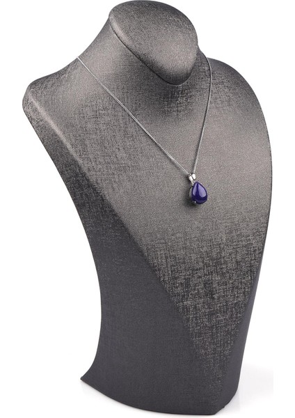 Lapis Lazuli Doğal Taş 925 Ayar Gümüş Kolye fiyatları