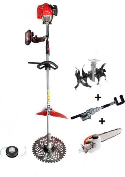 Yan Tırpan + Zeytin Silkeleme + Dal Testere + Akrep Çapa Makinesi 3.2kw 4.6hp