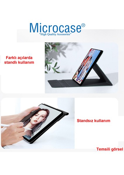 iPad Pro 12.9 2022 M2 ile Uyumlu Sleeve Serisi Mıknatıs Kapak Standlı Kılıf - Siyah AL3319