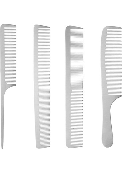 4 Parça Profesyonel Berber Saç Kesme Stil Tarak (Yurt Dışından)