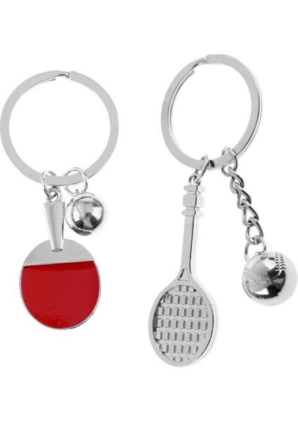 2 Adet Masa Tenisi Anahtarlık Tenis Raket (Yurt Dışından)