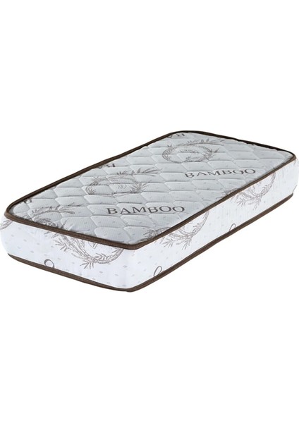 Pooly Bamboo Desenli Yaylı Bebek Yatağı Soft Yaylı Yatak
