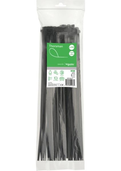 Schneider Thorsman 370 x 4,8mm Kablo Bağı Siyah IMT46970