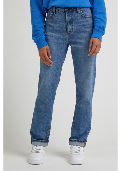 Carol Straight Fit Düz Kesim Yüksek Bel Esnek Jean Kot Pantolon